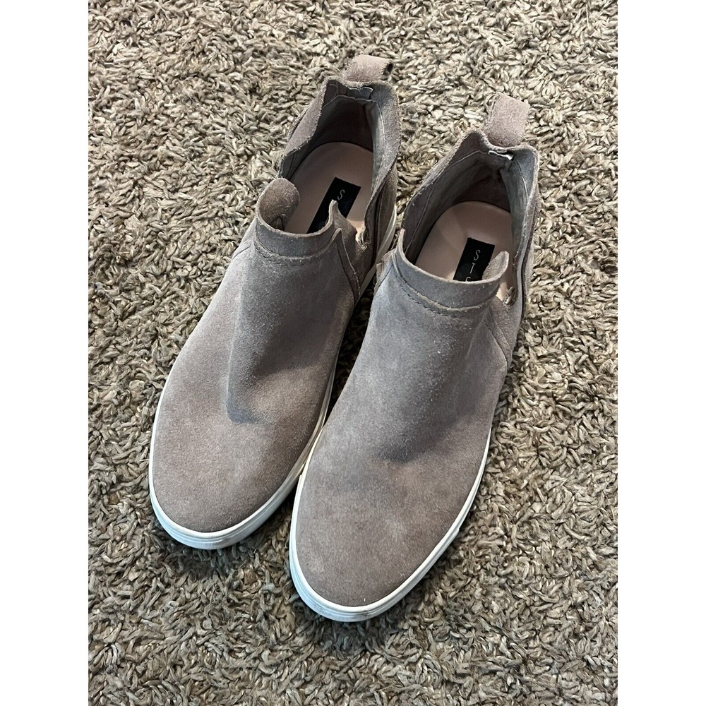 Steven by Steve Madden Women's Leather Ankle Boots Gray Suede Sz 6.5 Good Cond!